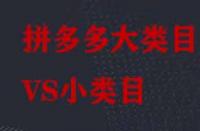 拼多多大類目和小類目之間有哪些區別？