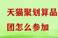 天貓聚劃算品牌團怎么參加？