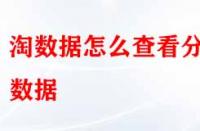 淘寶數據怎么查看分析？