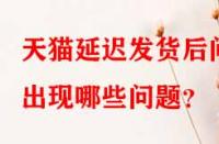天貓延遲發貨后問出現哪些問題？