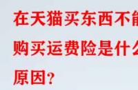 在天貓買東西不能購買運費險是什么原因？