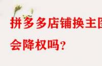 拼多多店鋪換主圖會降權嗎？