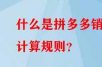什么是拼多多銷量計算規則？