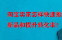 淘寶賣家怎樣快速推廣新品和提升轉化率？