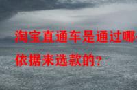 淘寶直通車是通過哪些依據來選款的？